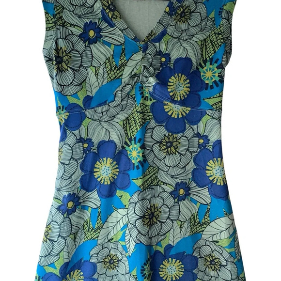 REI NWOT NORTHWAY DRESS RETRO FLORAL V-NECK ACTIVEWEAR | SIZE: SMALL - Picture 4 of 9